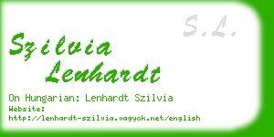 szilvia lenhardt business card